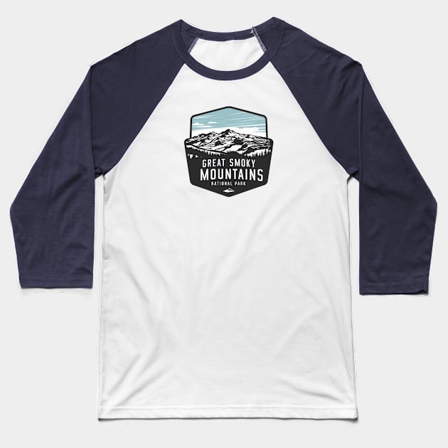 Majestic Great Smoky Mountains National Park Baseball T-Shirt by Perspektiva